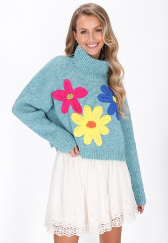 IZIA Trui 'Fashion Look' in Blauw: voorkant