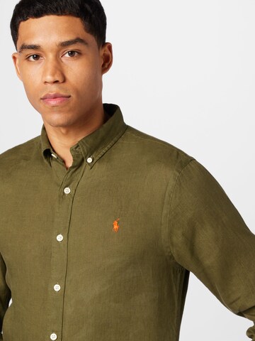 Coupe slim Chemise Polo Ralph Lauren en vert