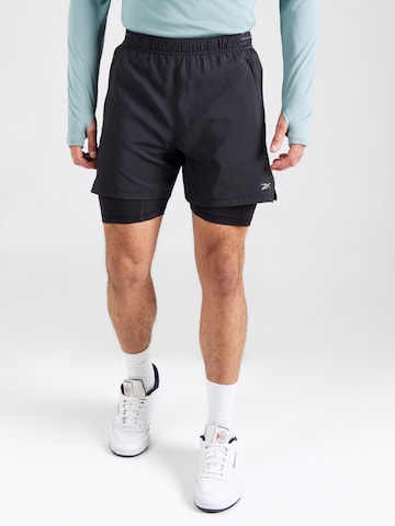 Regular Pantalon de sport Reebok en noir : devant