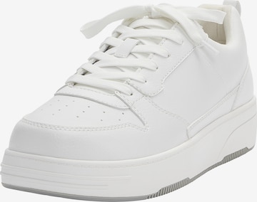 Pull&Bear Sneakers low i hvit: forside