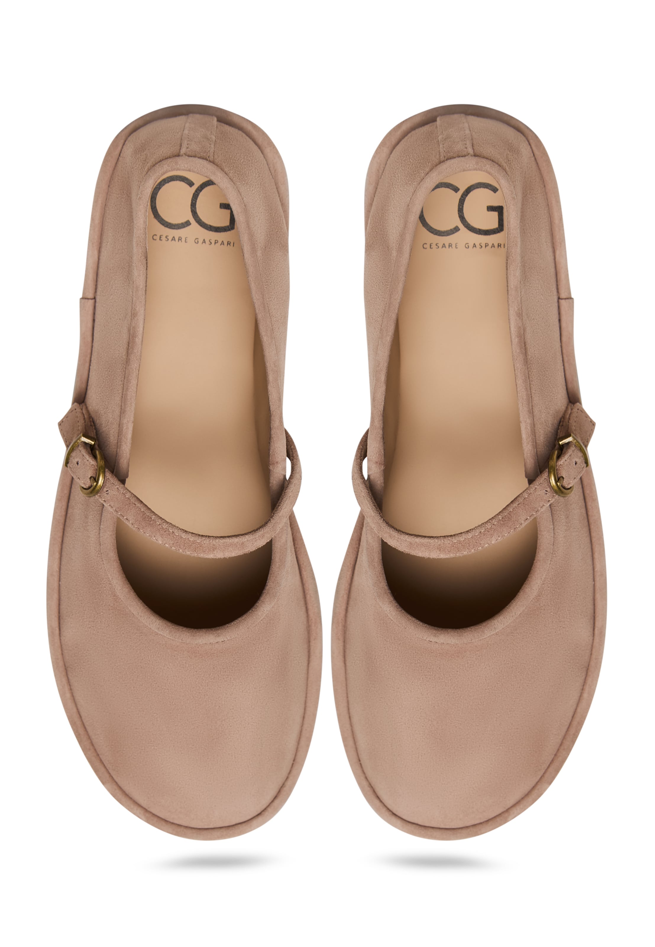 CESARE GASPARI Strap ballerina in Beige