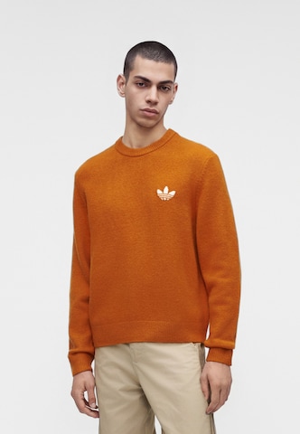 Pull-over 'Trefoil Essentials' ADIDAS ORIGINALS en marron : devant
