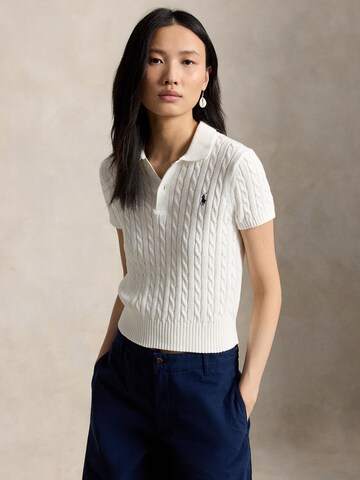 Pull-over Polo Ralph Lauren en blanc : devant