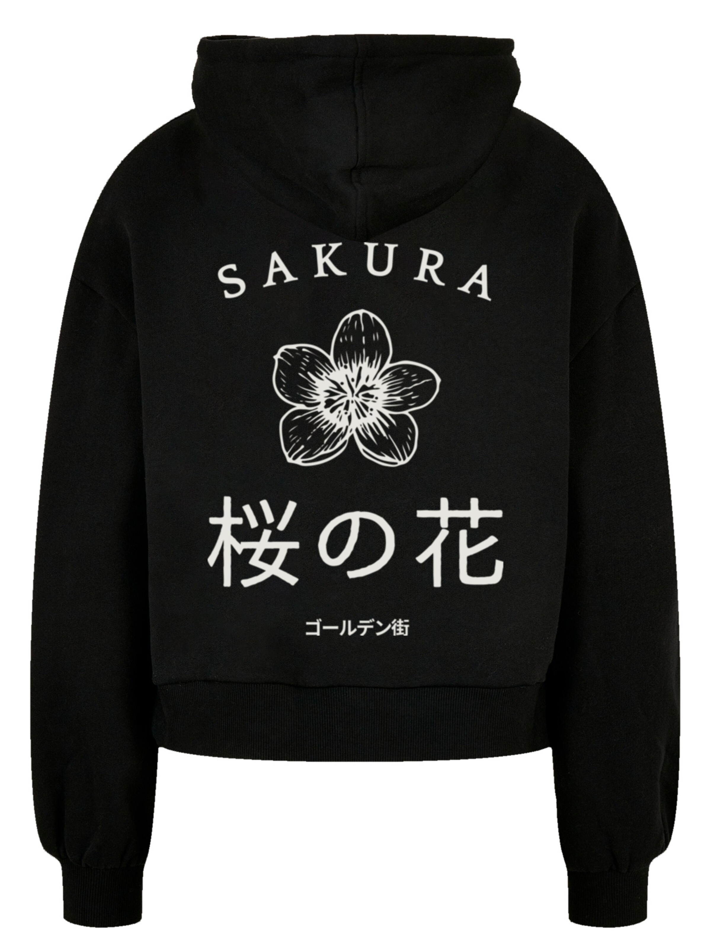 F4NT4STIC Sweatshirt 'Kirschblüten Golden Gai' in Zwart