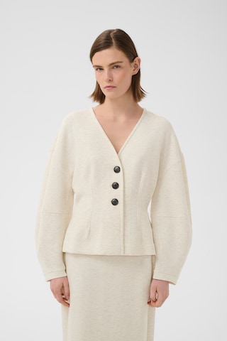 InWear - Sudadera con cremallera 'FariIW VincentIW' en beige: frente
