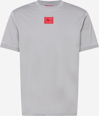 HUGO Shirt 'Diragolino' in de kleur Grijs / Rood / Zwart, Productweergave