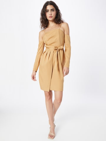 Chi Chi London Dress 'Bardot' in Brown