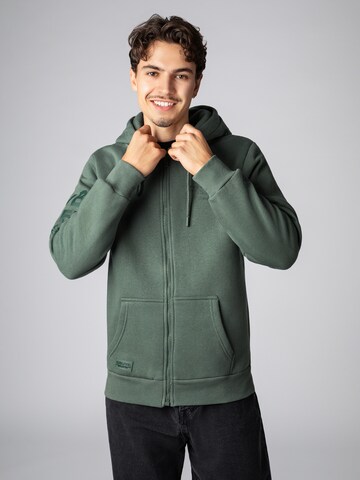 Sublevel Sweatjacke in Grün: Vorderseite