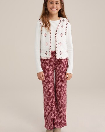 Wide leg Pantaloni de la WE Fashion pe roșu