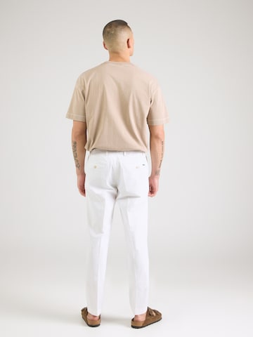 Hackett London Слим фит Панталон с ръб в бяло