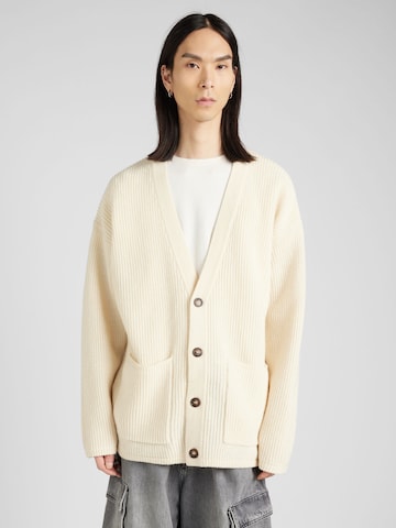 TOPMAN Knit cardigan in Beige: front