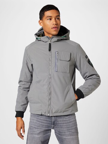 Petrol Industries Between-Season Jacket in Grey: front