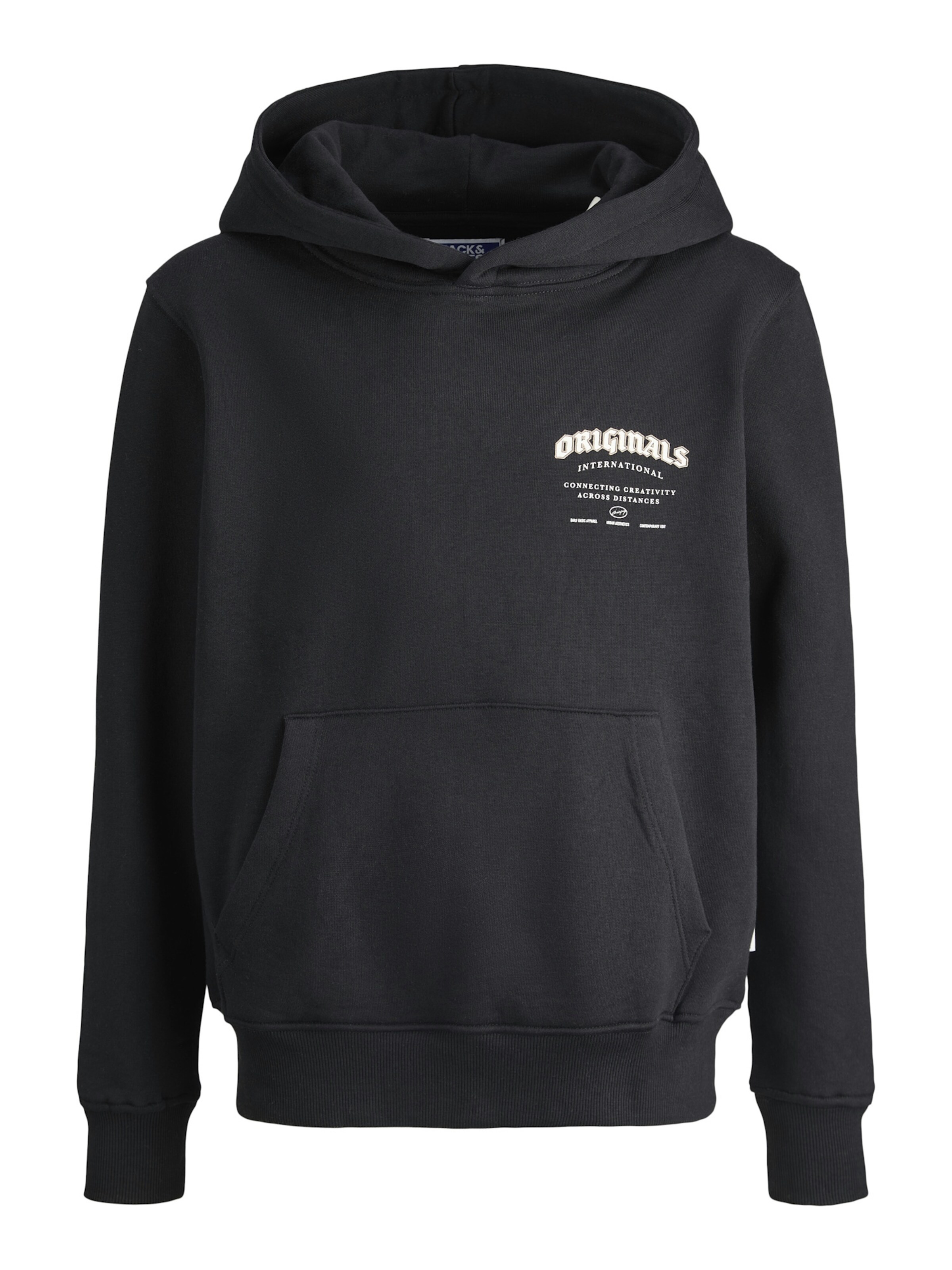 Jack & Jones Junior - Sweatshirt 'Meadows' em preto: frente