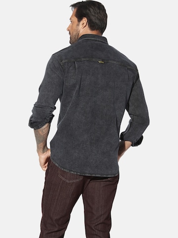 Jan Vanderstorm Comfort fit Button Up Shirt 'Olavik' in Black