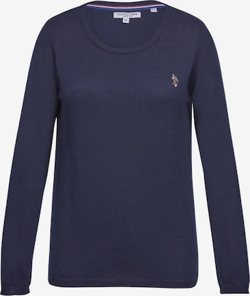 Pull-over 'May' U.S. POLO ASSN. en bleu : devant