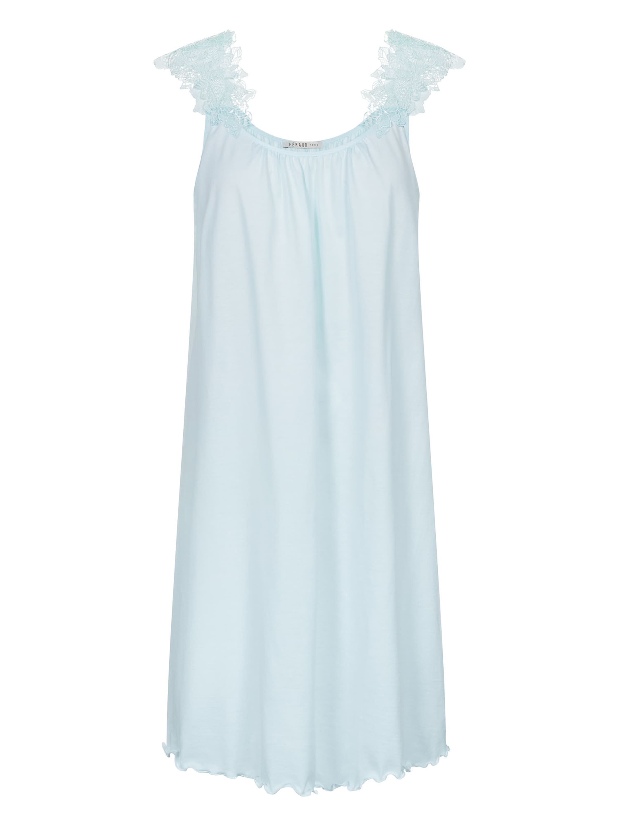 FÉRAUD PARIS Nachthemd ' Wellensaum ' in Blau: Vorderseite