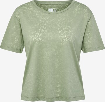 Tricou 'TE LIGHT BURNOUT' de la Hummel pe verde: față