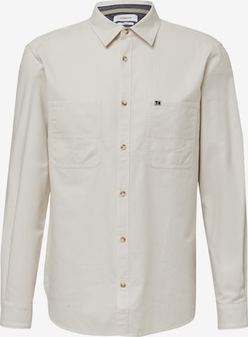 s.Oliver Overhemd in Beige: voorkant