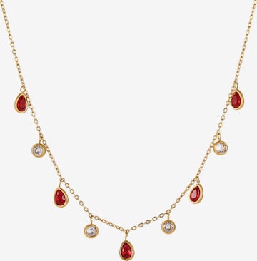Pure Schmuck Ketting 'Garden Grace Halskette | Bridgerton' in Rood: voorkant