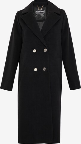 Threadbare Between-Seasons Coat 'Marley' in Black: front