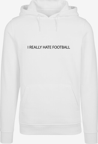 Felpa 'Hate Football' di Merchcode in bianco: frontale