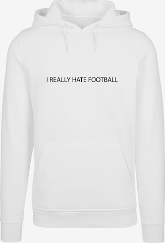 Merchcode Sweatshirt 'Hate Football' in White: front