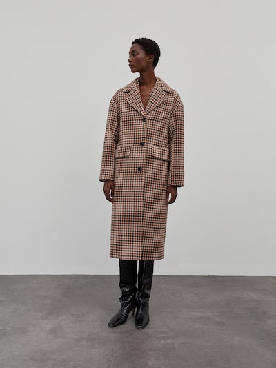 EDITED Winter Coat 'Alexa' in Camel / Red / Black, View model