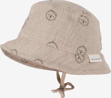 MAXIMO Hat 'GOTS BABY-Hütchen, Bindeband Musselinstoff, Futter' in Beige: front