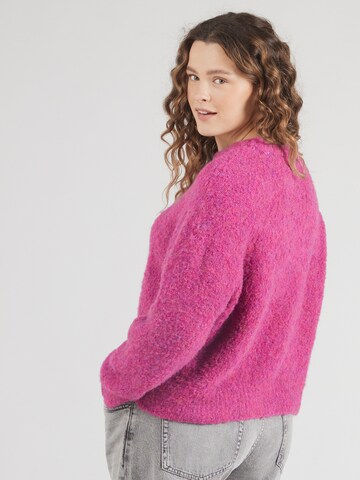 PIECES Curve Pulover 'PCNATHERINE' | roza barva