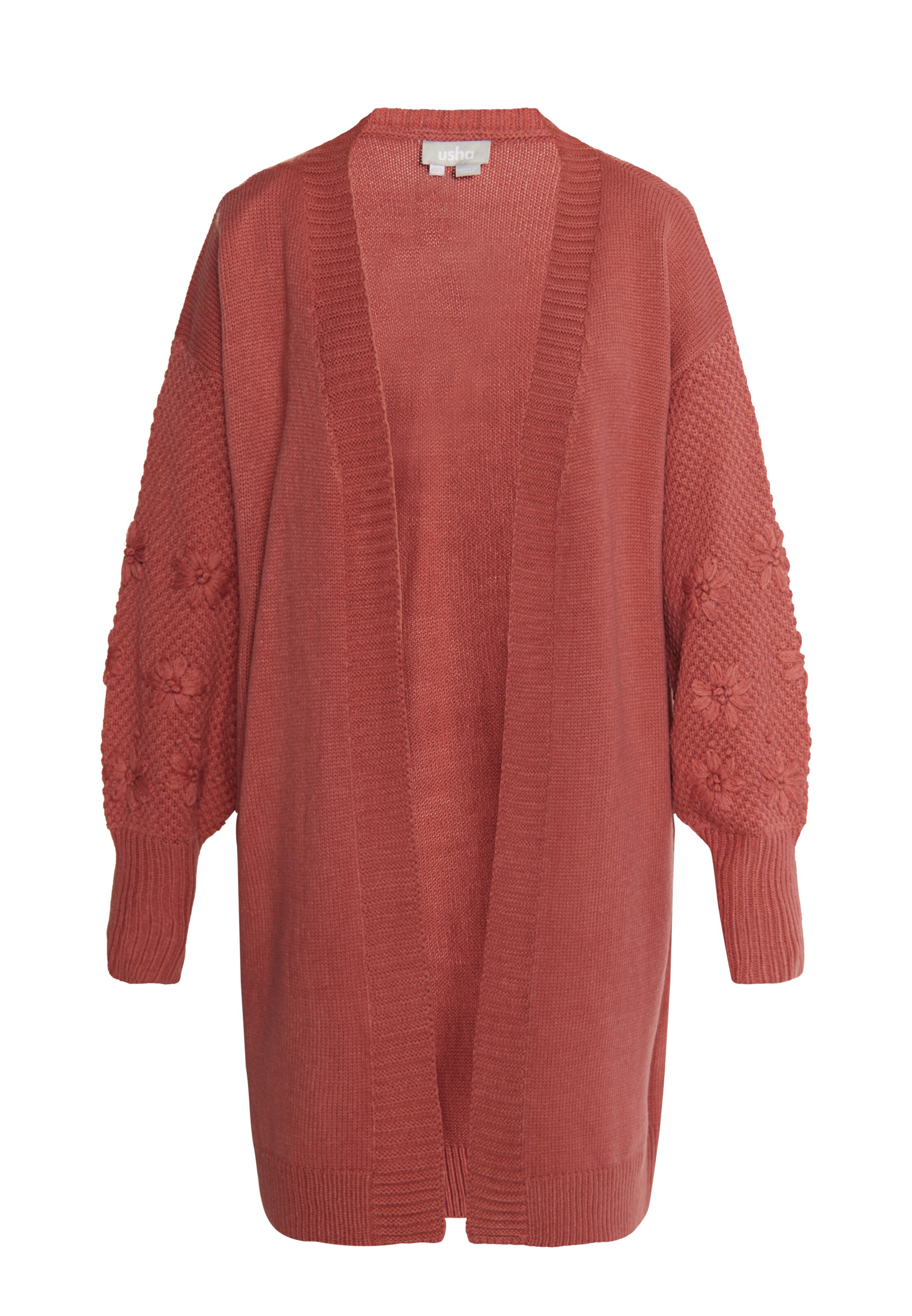 Usha Πλεκτή ζακέτα σε ροζ: μπροστά