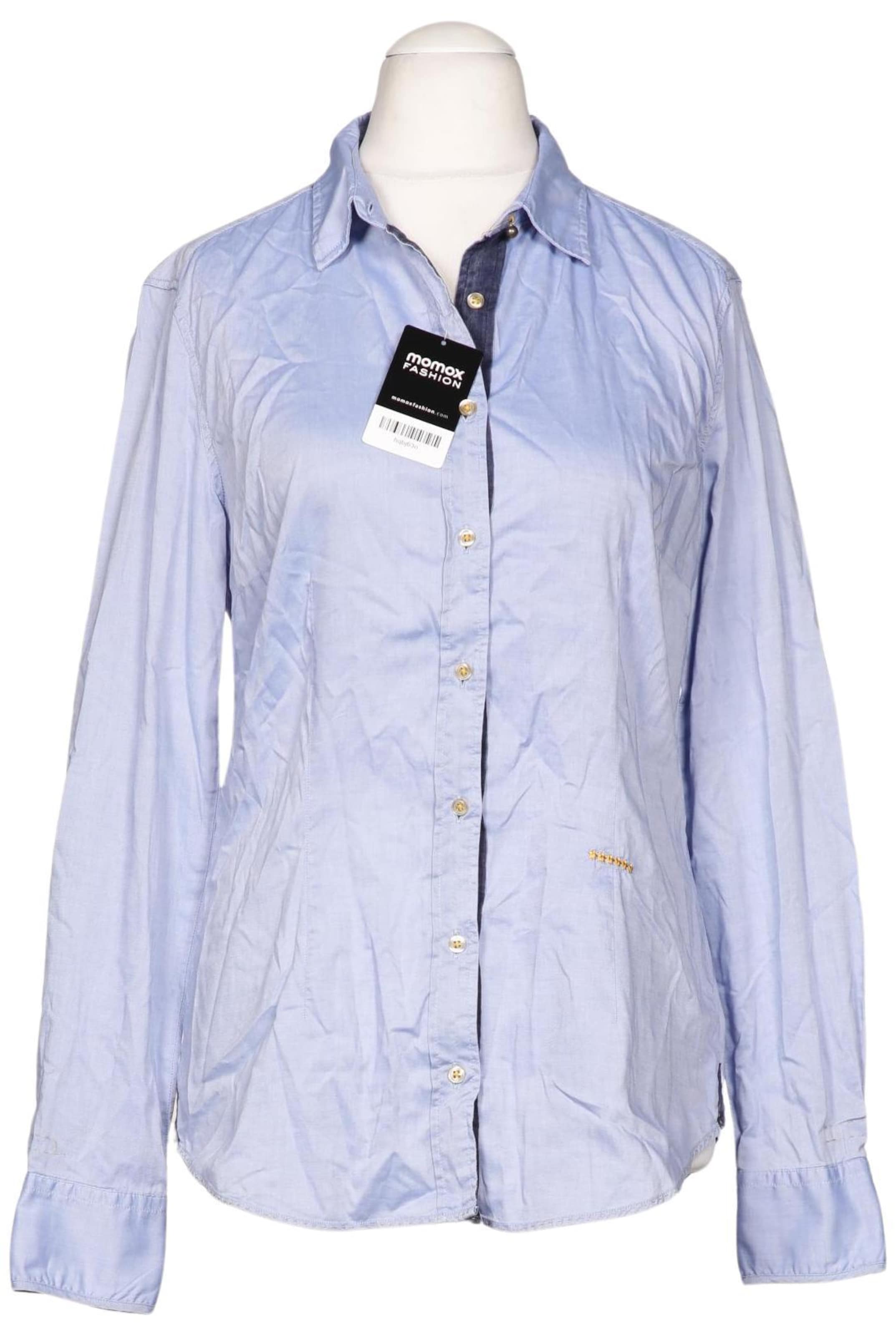 0039 Italy Bluse M in Blau: Vorderseite