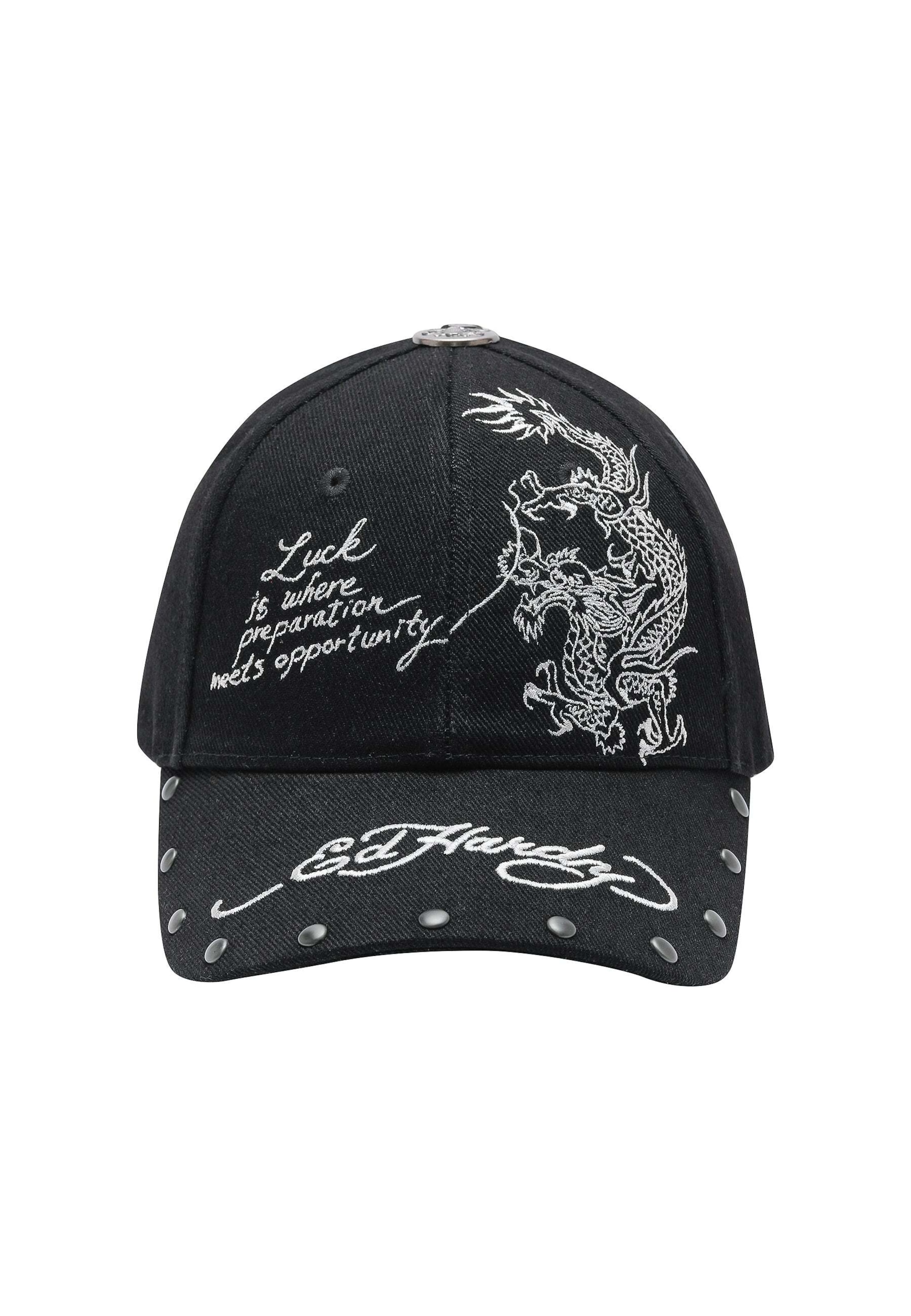 Ed Hardy Кепка 'Flaming Skull 6' в Черный