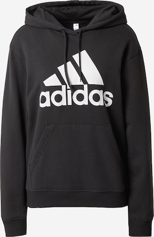 ADIDAS SPORTSWEAR Athletic Sweatshirt 'Essentials Big Logo  French Terry' in Black: front