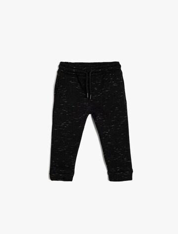 Koton Tapered Pants in Black: front