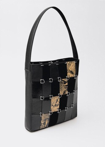 MANGO Shoulder Bag 'Min Patch' in Black