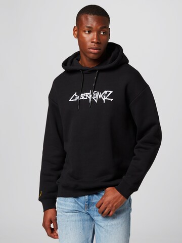 About You x Cyberkongz Sweatshirt 'Jano' in Black: front