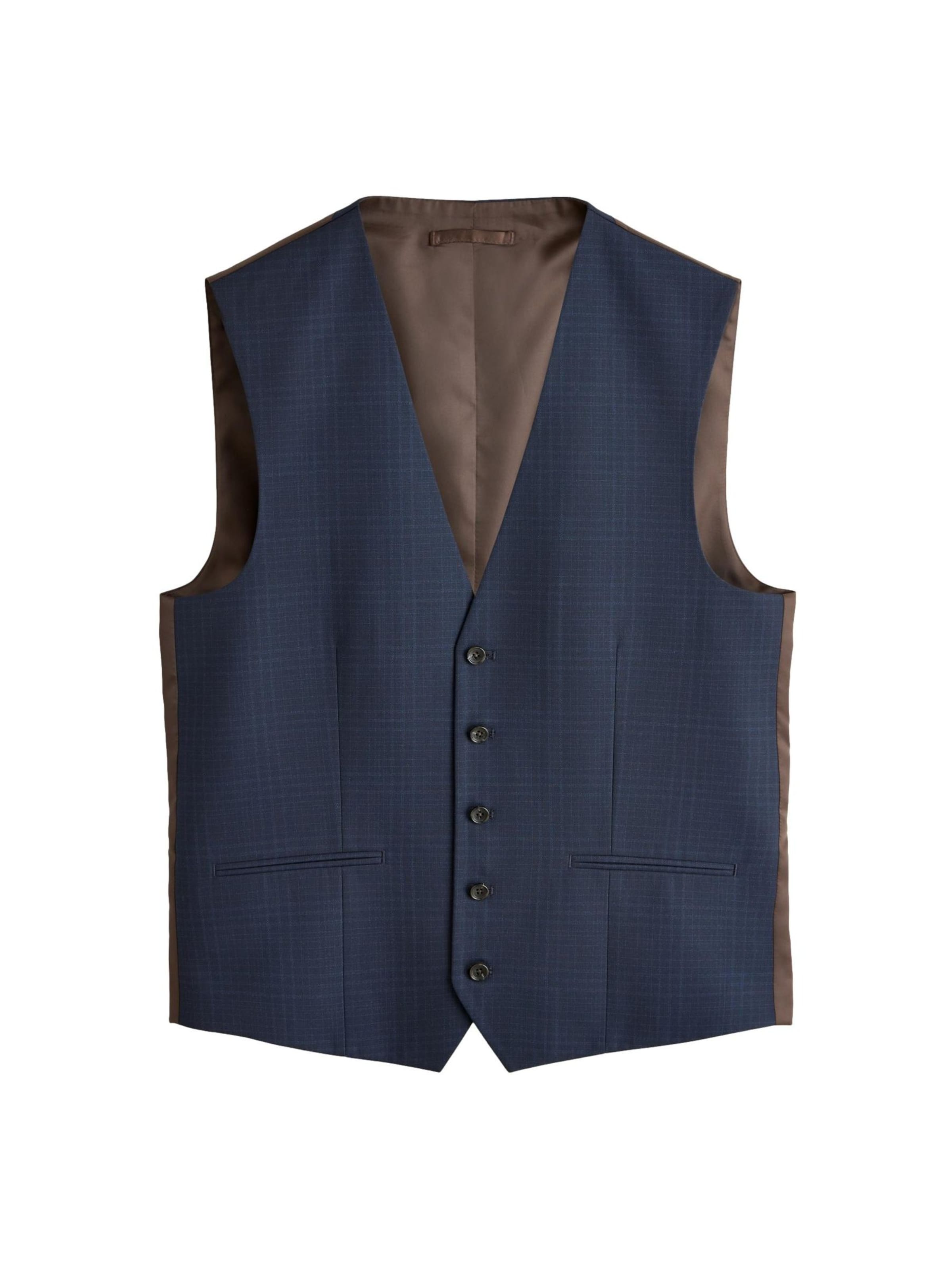 Next Suit vest in Blue: front