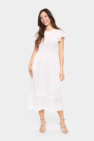 SAINT TROPEZ Kleid 'KiandraSZ' in Weiß: Vorderseite