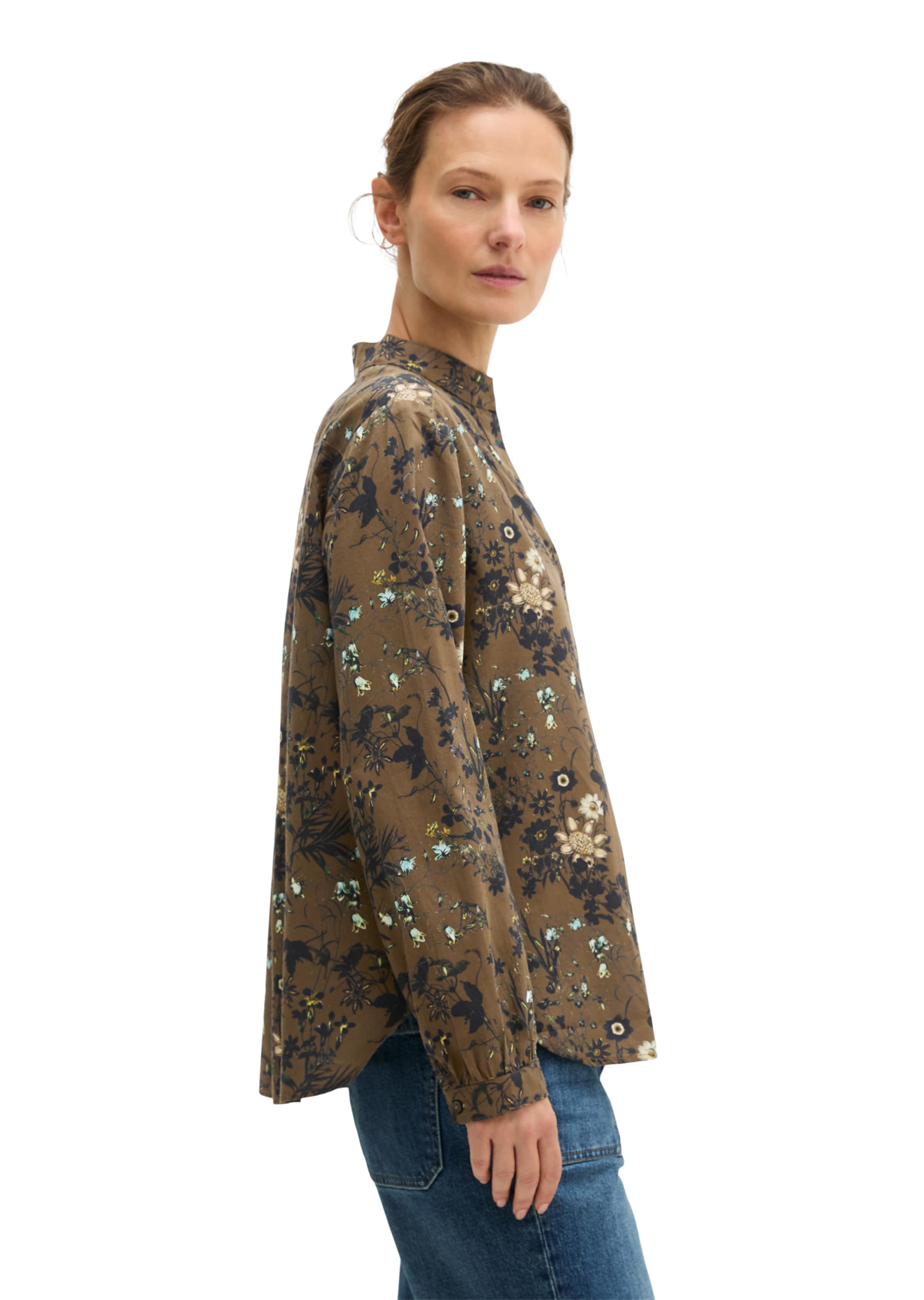 Marc O'Polo Blouse in Bruin: zijkant