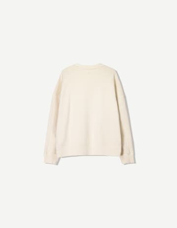 Sweat-shirt Bershka en beige