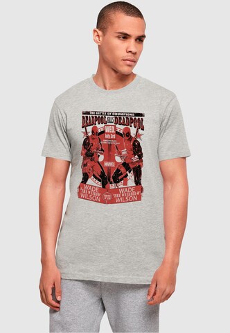 ABSOLUTE CULT Shirt 'Deadpool - Deadpool Vs Deadpool' in Grey: front