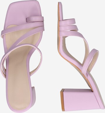 Trendyol T-bar sandals 'Slippers' in Purple