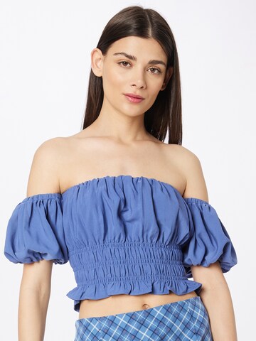 Abercrombie & Fitch Blouse 'CHASE' in Blauw: voorkant