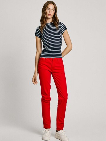 Coupe slim Pantalon 'Thelma' Pepe Jeans en rouge