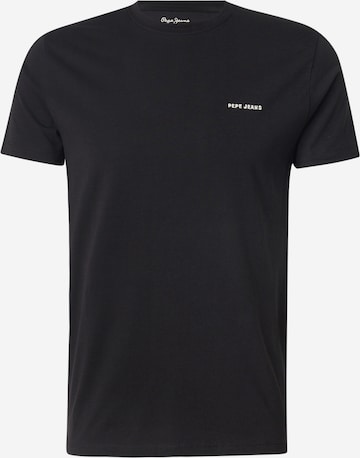 Pepe JeansMajica - crna boja: prednji dio