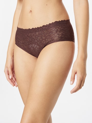 SLOGGI Boyshorts 'Zero Feel Lace 2.0' in Brown: front