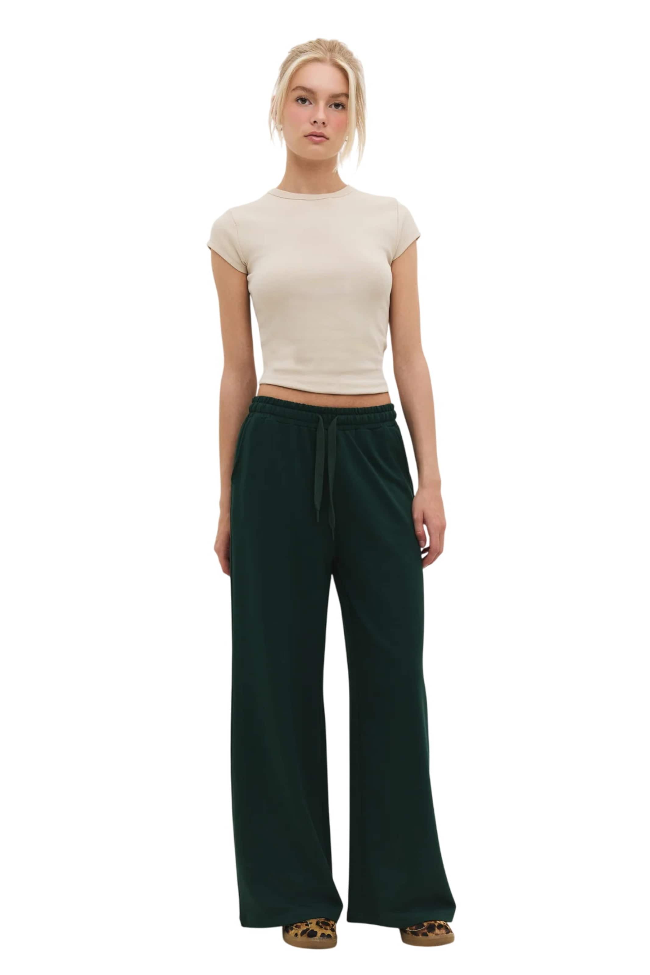 No Matter What Wide leg Trousers in Green