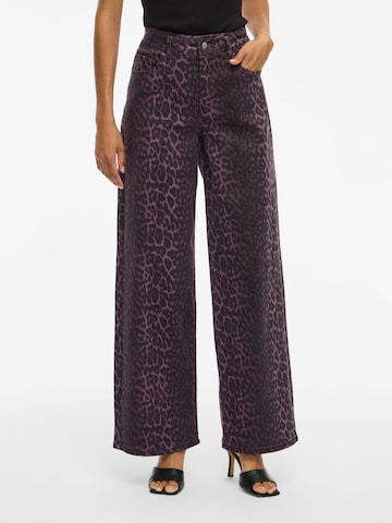 VILA Wide leg Jeans in Rood: voorkant