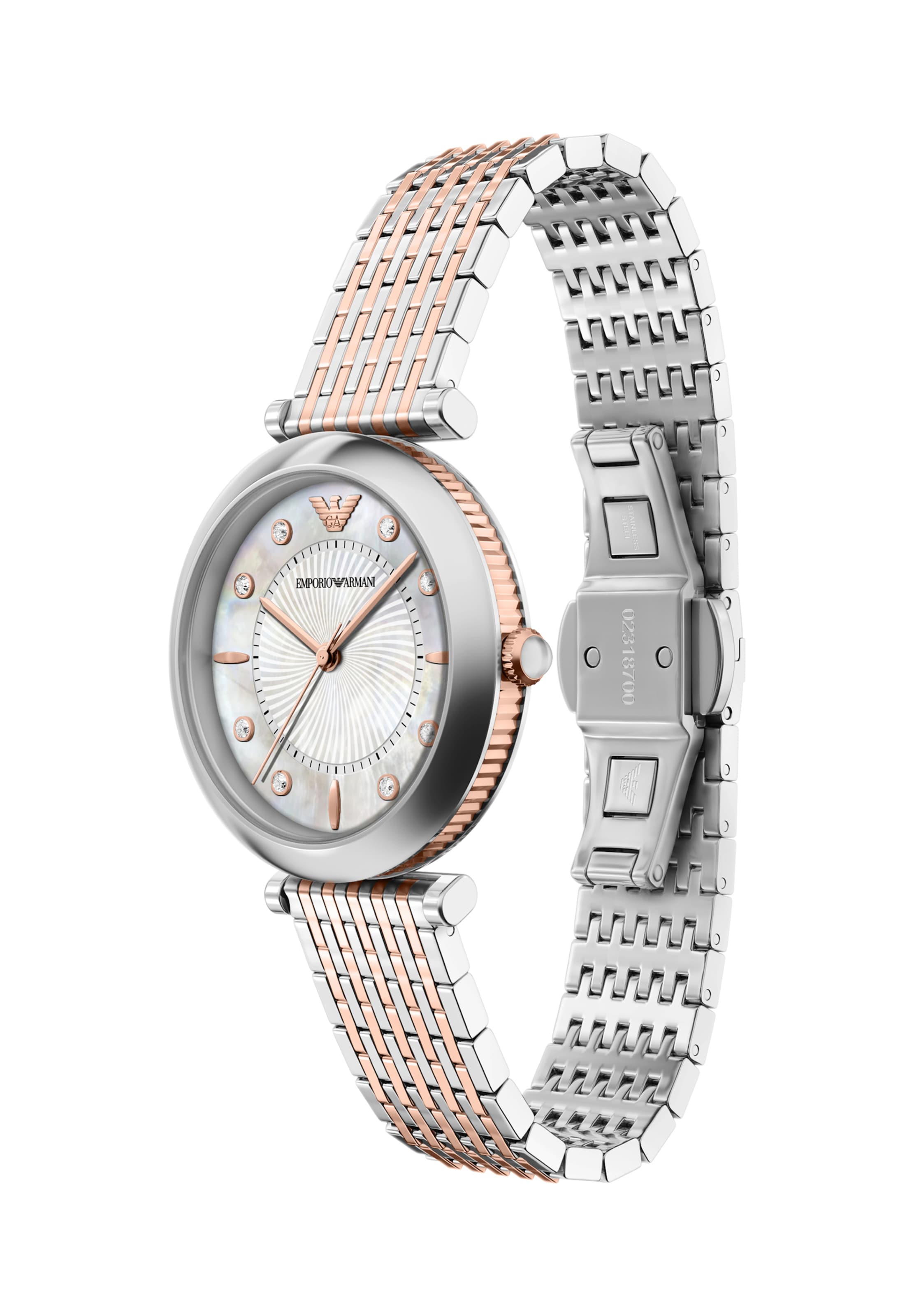 Emporio Armani Analoog horloge 'ARCHELIA' in Zilver