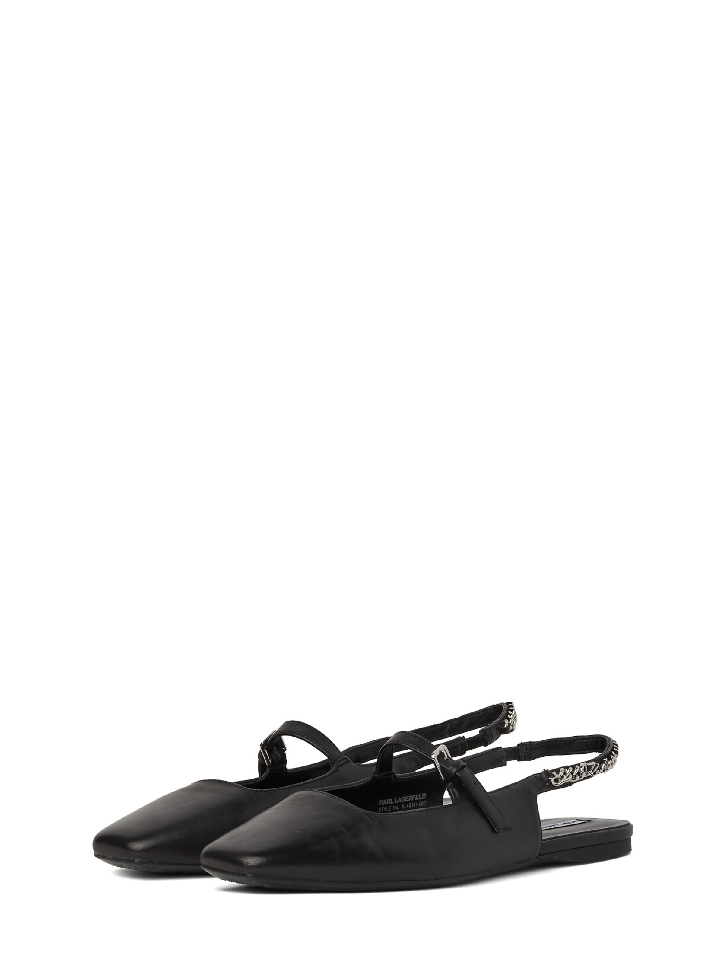 Karl Lagerfeld Ballerina met riempjes 'Konnie' in Zwart